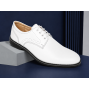 Pantofi Derby bărbați albi din piele naturală cu talpă neagră GKR103AB